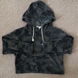 Cropped Camo Hoodie